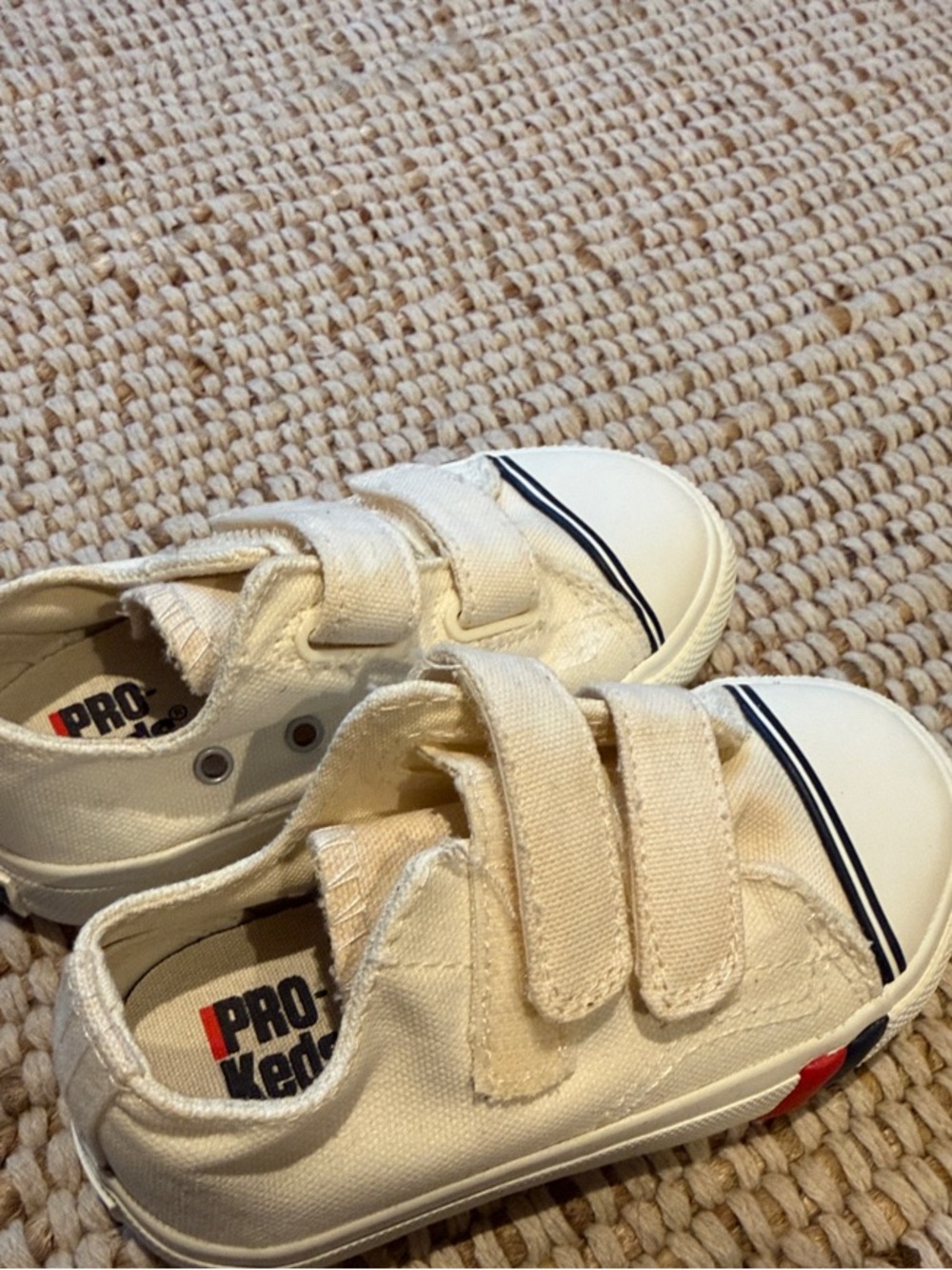 Toddler Cream PRO-Keds Canvas Velcro Sneakers
